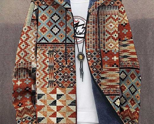 Men's 3d Digital Printed Hat Cardigan Jacket