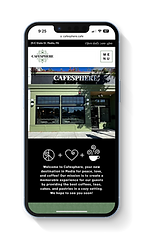 Cafesphere mobile web mockup