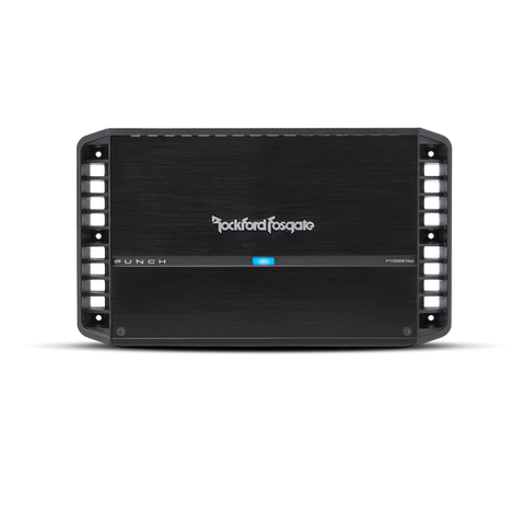 Rockford Fosgate amplifier powering a custom car audio system