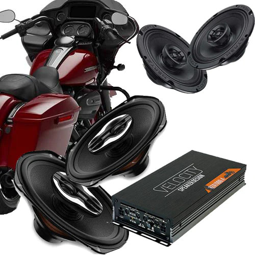 Hertz HighPower Coax Speaker and Amplifier System for Harley Davidson American Hard Bag