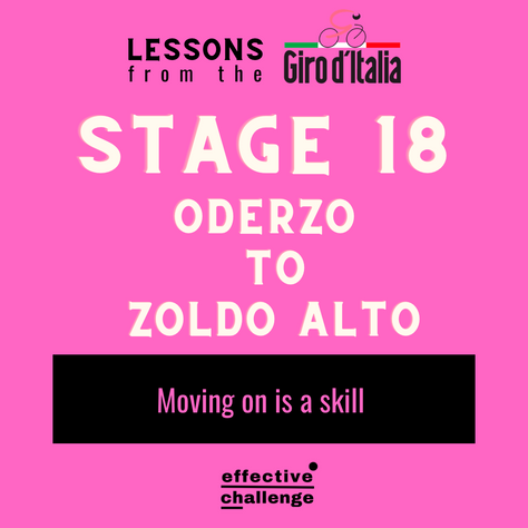 Moving on is a skill