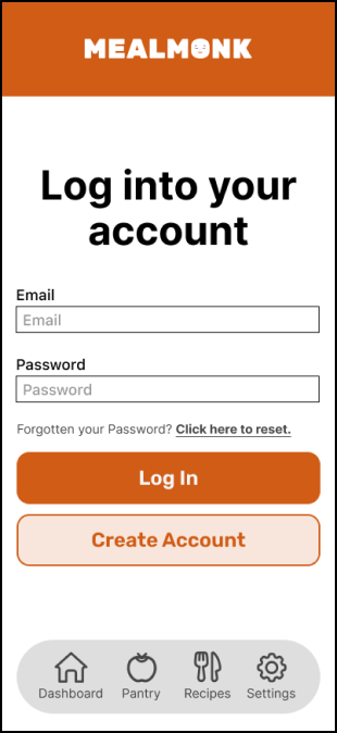 Log In Screen 1