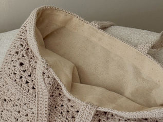 HOW TO LINE A CROCHET BAG