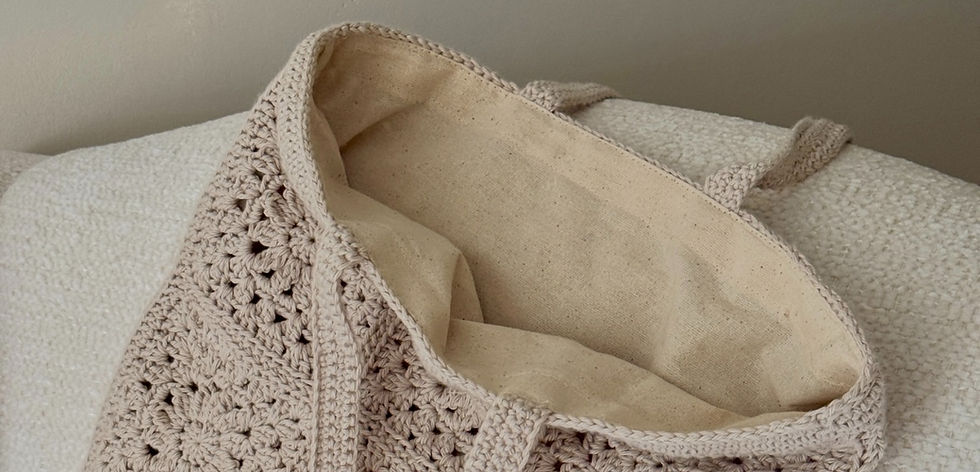 HOW TO LINE A CROCHET BAG