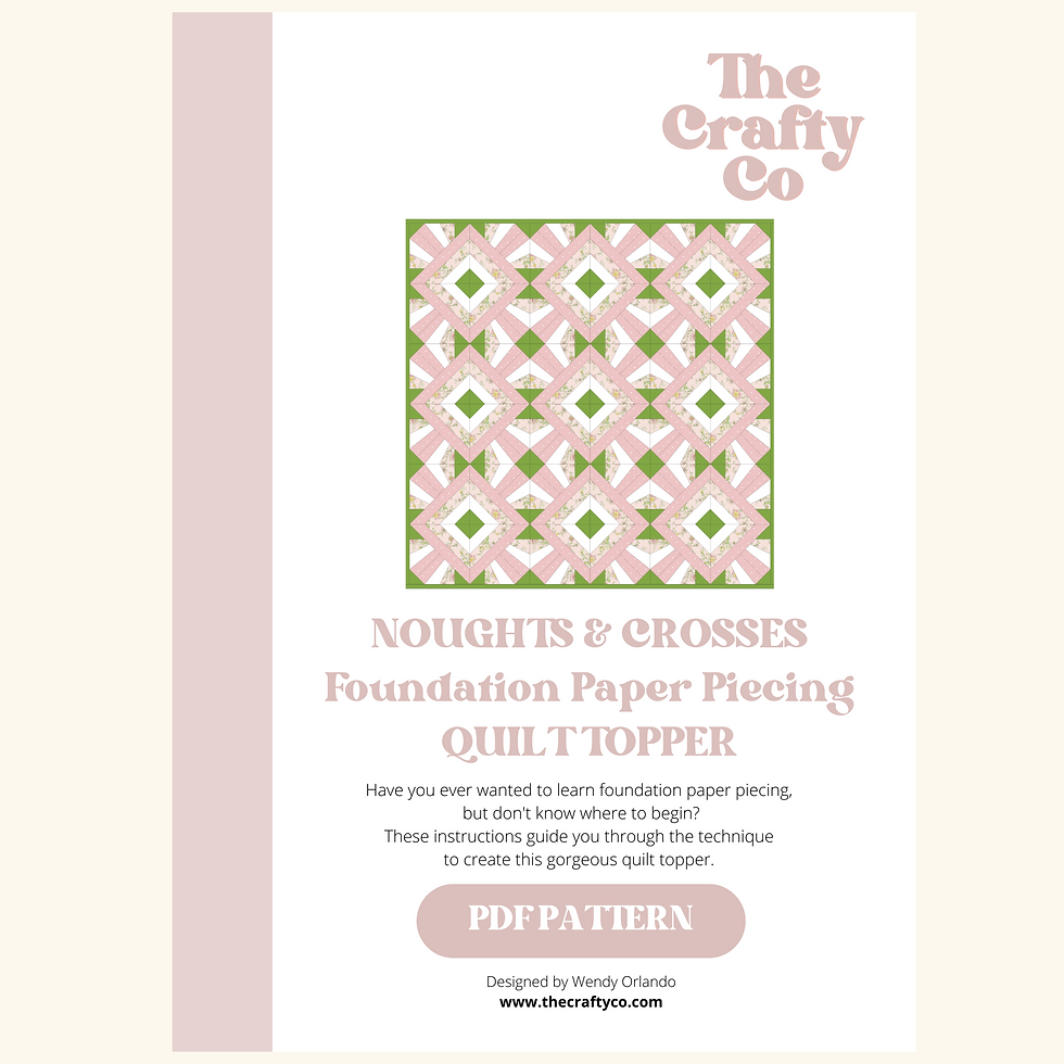 Thumbnail: NOUGHTS & CROSSES FPP TOPPER SEWING PATTERN PDF