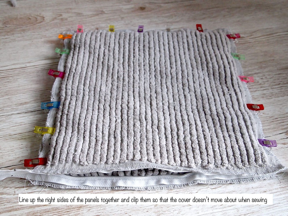 clip a cushion cover