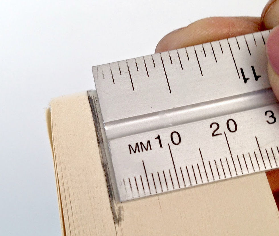 measuring a book spine