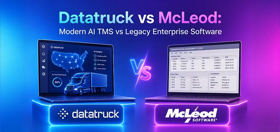 Datatruck vs McLeod Modern AI TMS vs Legacy Enterprise