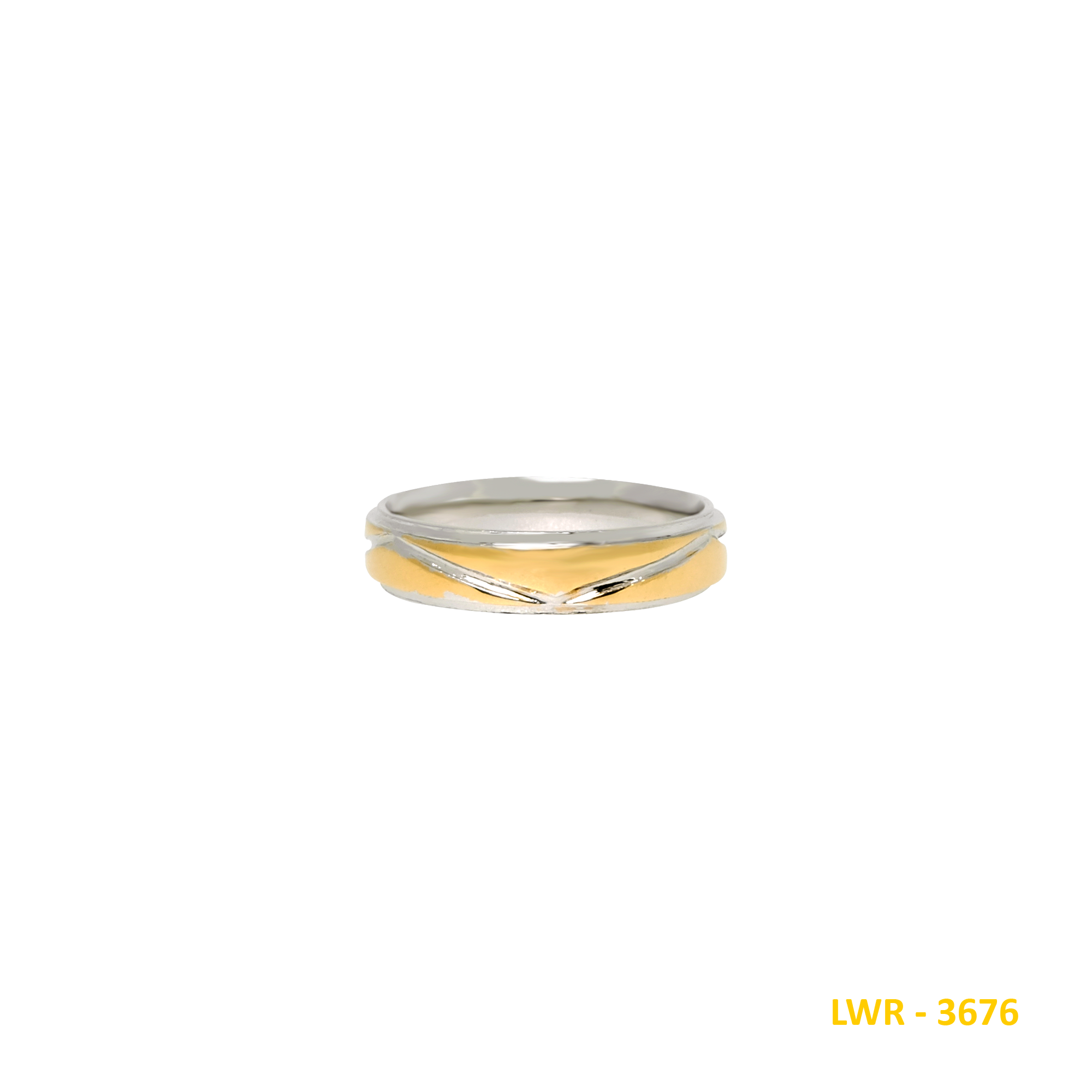 Shiny with Line Design Wedding Ring