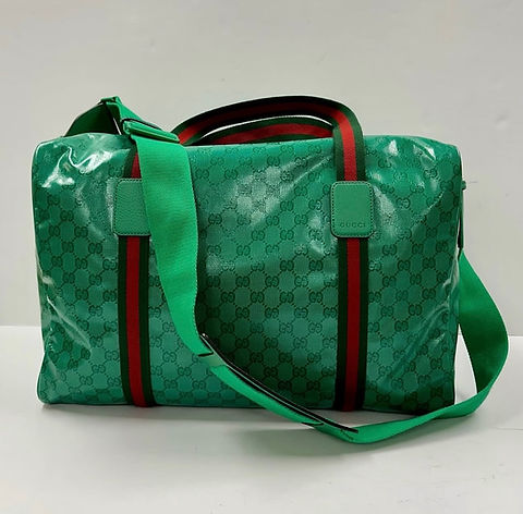 ●GUCCI●オリジナル GG クリスタル キャンバス ダッフル Gucci Crystal Canvas Duffle Bag | His&Her Consignment