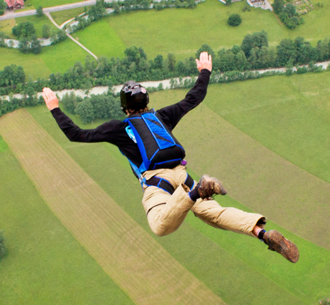 A skydiver