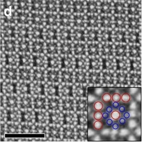 Electron microscope image of a copper teluride nanocrystal