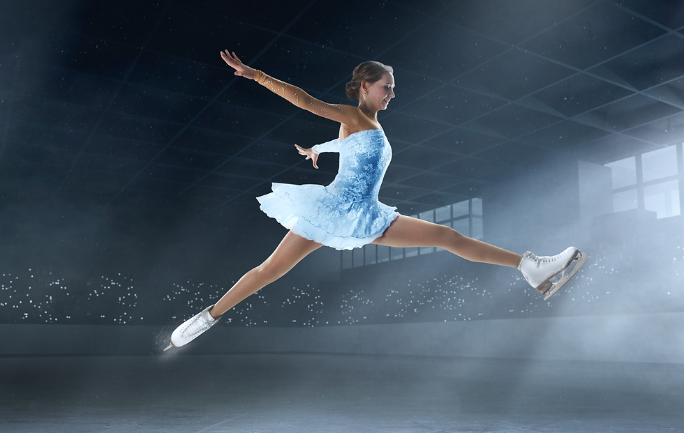 Figure skater in a jump