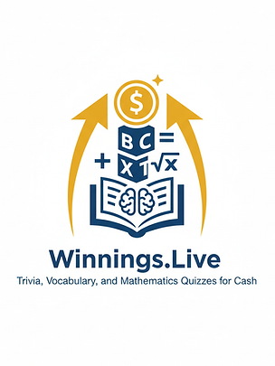 Winnings.Live logo banner featuring a gold coin and knowledge icons.