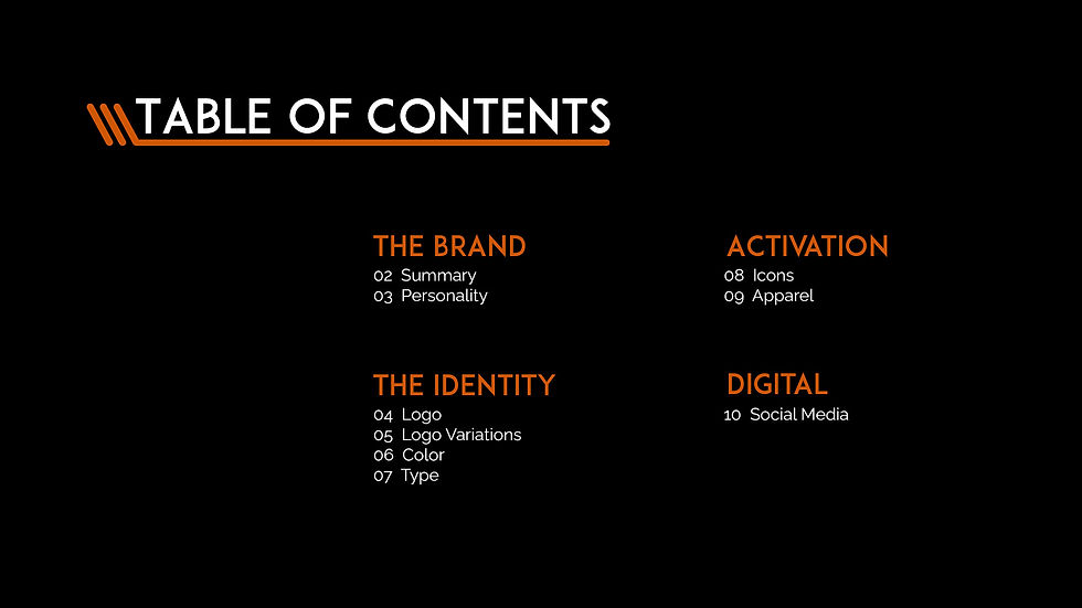 Table of Contents
