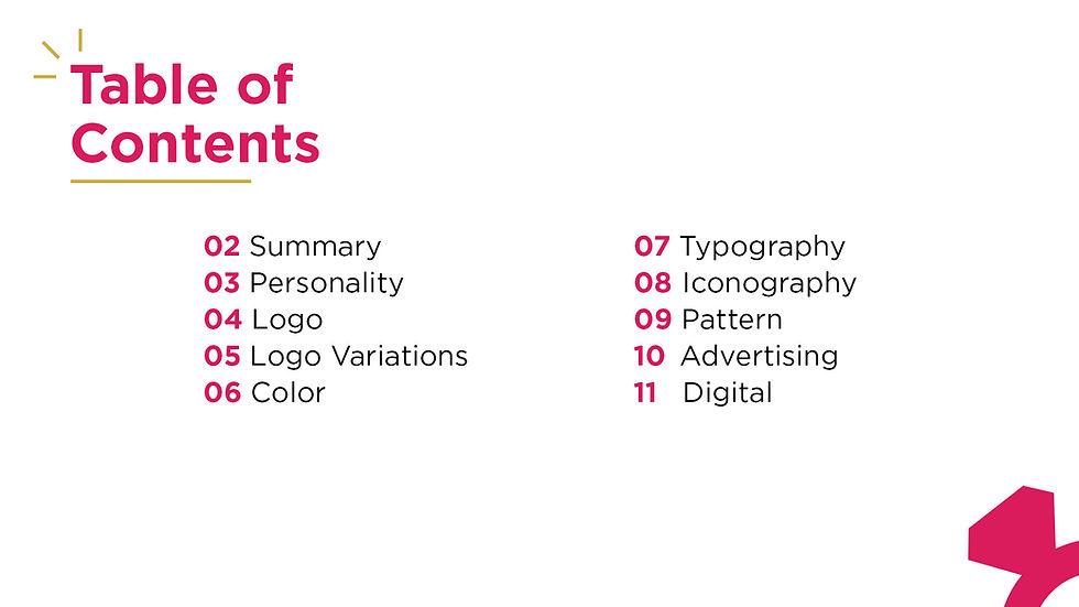 01 Table of COntents