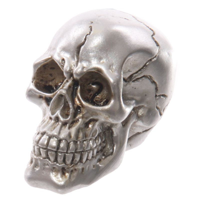 Gruesome Small Skull Head Ornament (Silver)