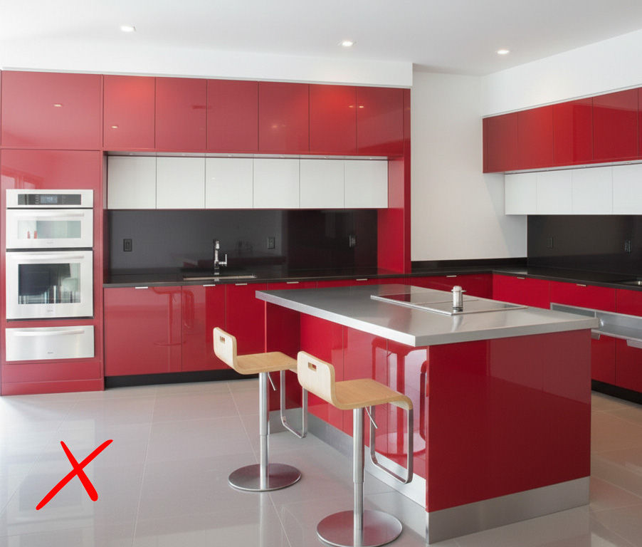 Large modern kitchen island with built-in sink and minimalist gray cabinetry, showcasing high-quality kitchen remodeling in Virginia by Golden Touch.