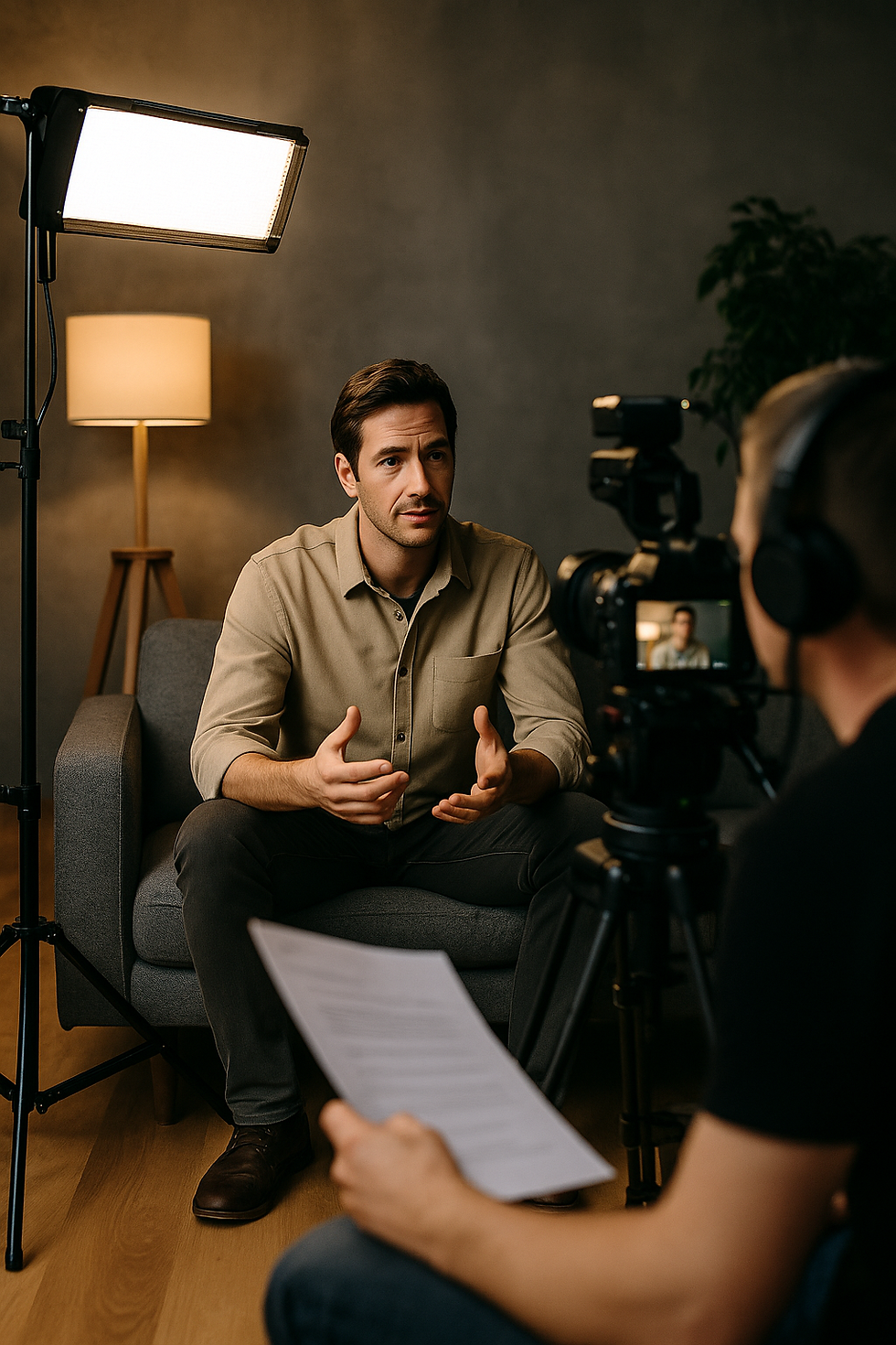 Capturing authentic moments on set, where planning, lighting, and performance come together to tell a compelling story.