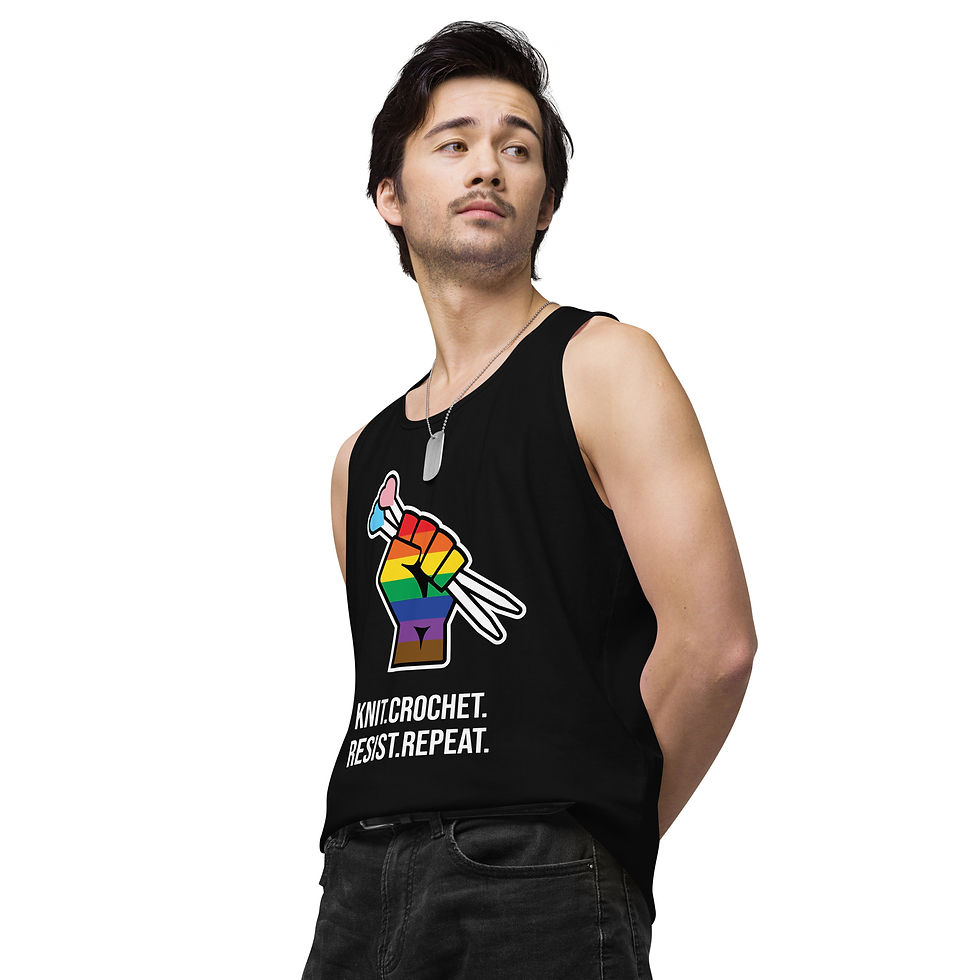 Thumbnail: Straight Fit KtR Pride Tank Top - Knitting Needles 