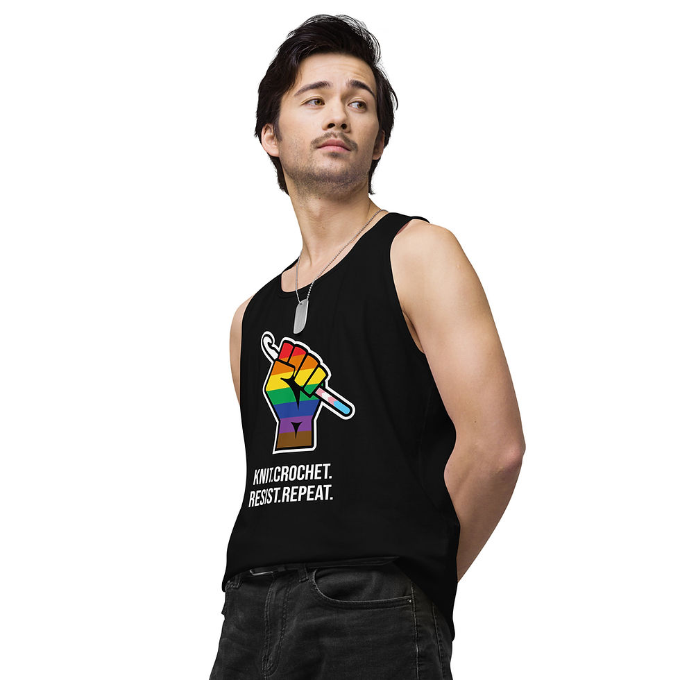 Thumbnail: Straight Fit KtR Pride Tank Top - Crochet Hook
