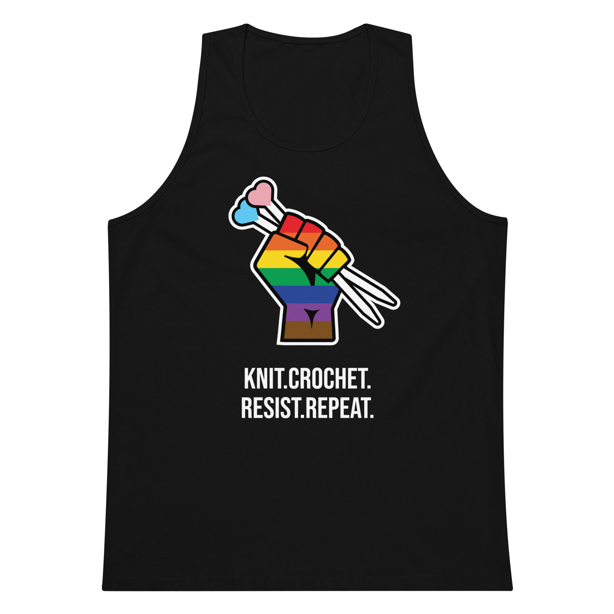 Straight Fit KtR Pride Tank Top - Knitting Needles 
