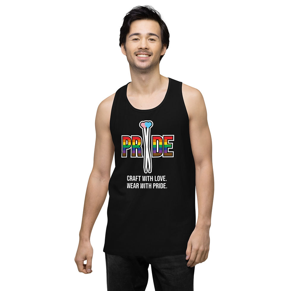 Thumbnail: Straight Fit KtR Pride Knitting Needles Tank Top