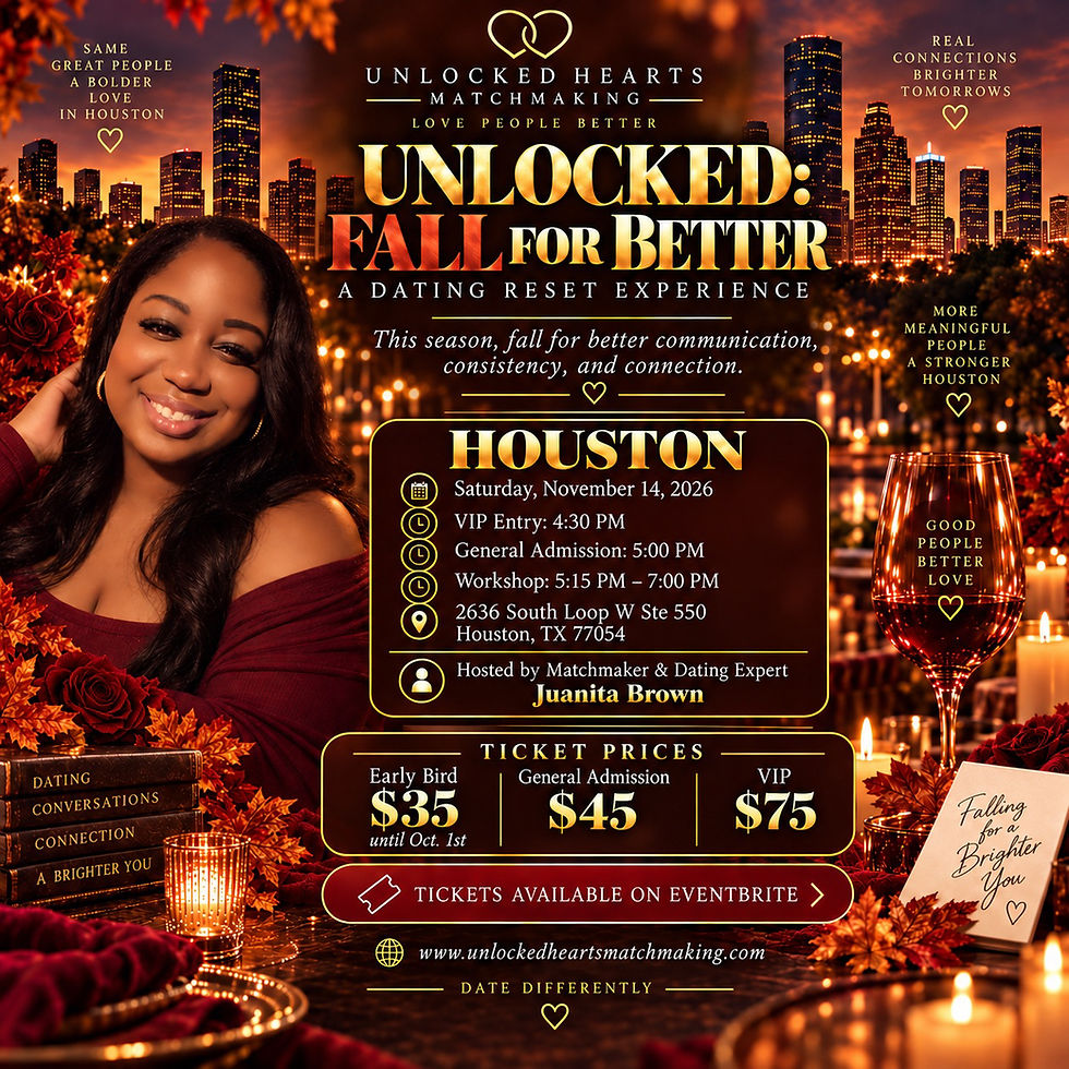 Houston Unlocked: Fall For Better, A Dating Reset Experience