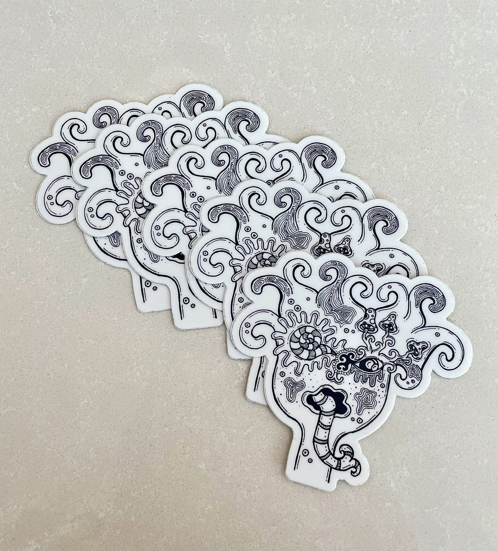 Swirling Monster Head Sticker