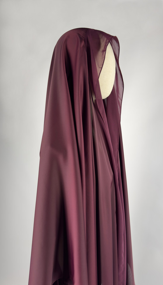 Maroon red khimar hijab for Muslim women