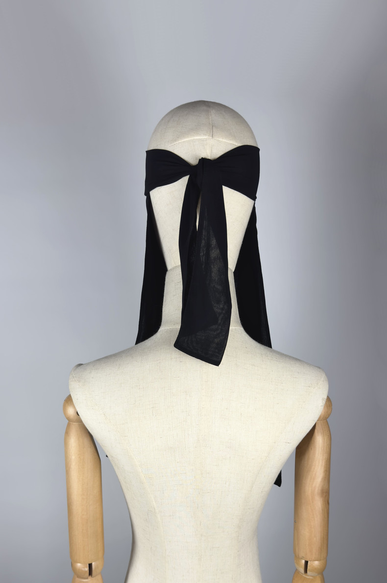 Jet Black Full Niqab for Muslim women by LiDZE