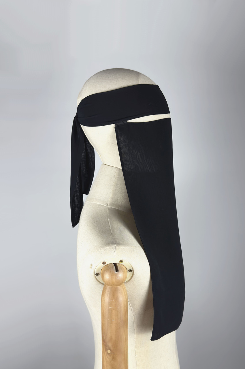 Jet Black Full Niqab for Muslim women by LiDZE