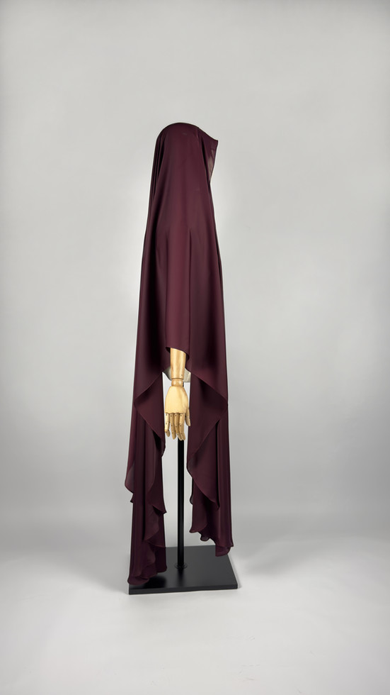 Maroon red khimar hijab for Muslim women