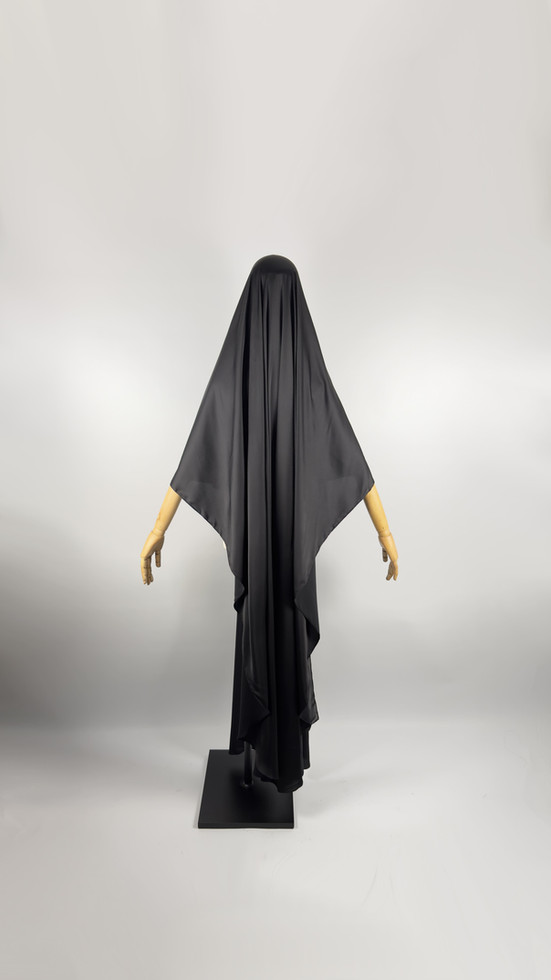 Black khimar hijab gashwa for Muslim women