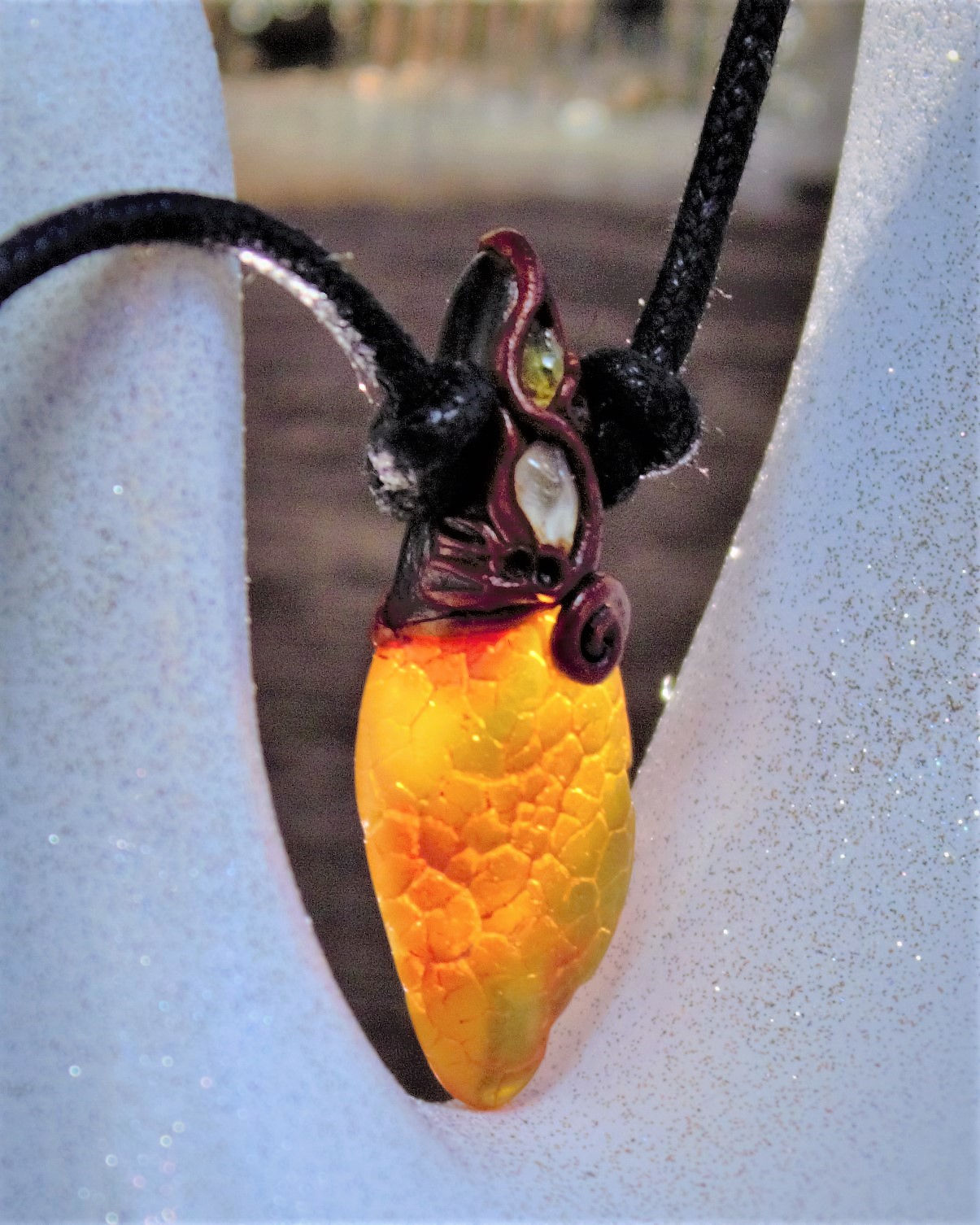 Bernstein/ Peridot/ Bergkristall