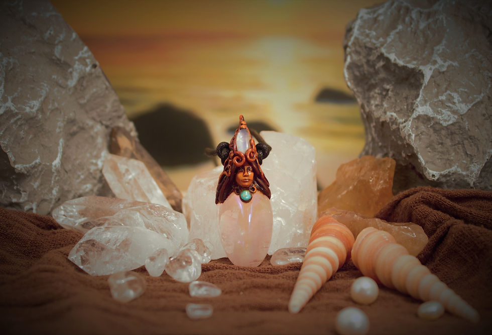 Miniaturbild: Wächter Rose Aura Quarz/ Opalith/ Türkis