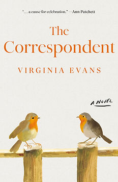 The Correspondent by Virginia Evans, featuring two robins