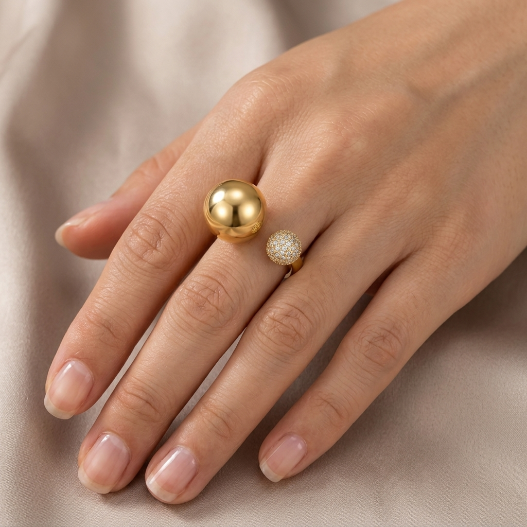 Golden Statement Rings