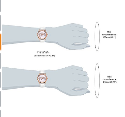 Thumbnail: Ladies Music Score Watch Diamond Rose Gold Frame Leather Strap