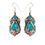Thumbnail: Boucles d'oreilles Ethniques Tibétaines corail lapis-lazuli turquoise