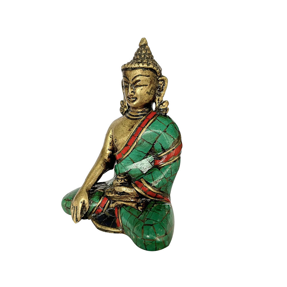 Miniature : Bouddha Bhumisparsa Mudra Turquoise