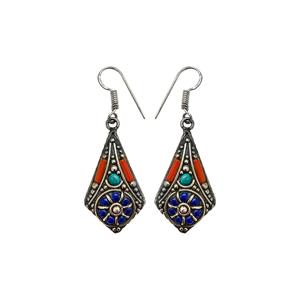 Boucles d'oreilles Ethniques Tibétaines