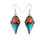 Thumbnail: Boucles d'oreilles Ethniques Tibétaines corail lapis-lazuli turquoise