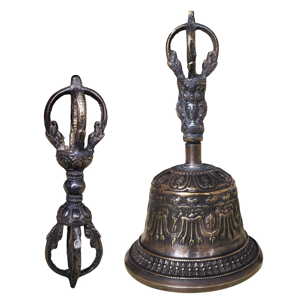 Cloche et Vajra Tibétain 20 cm