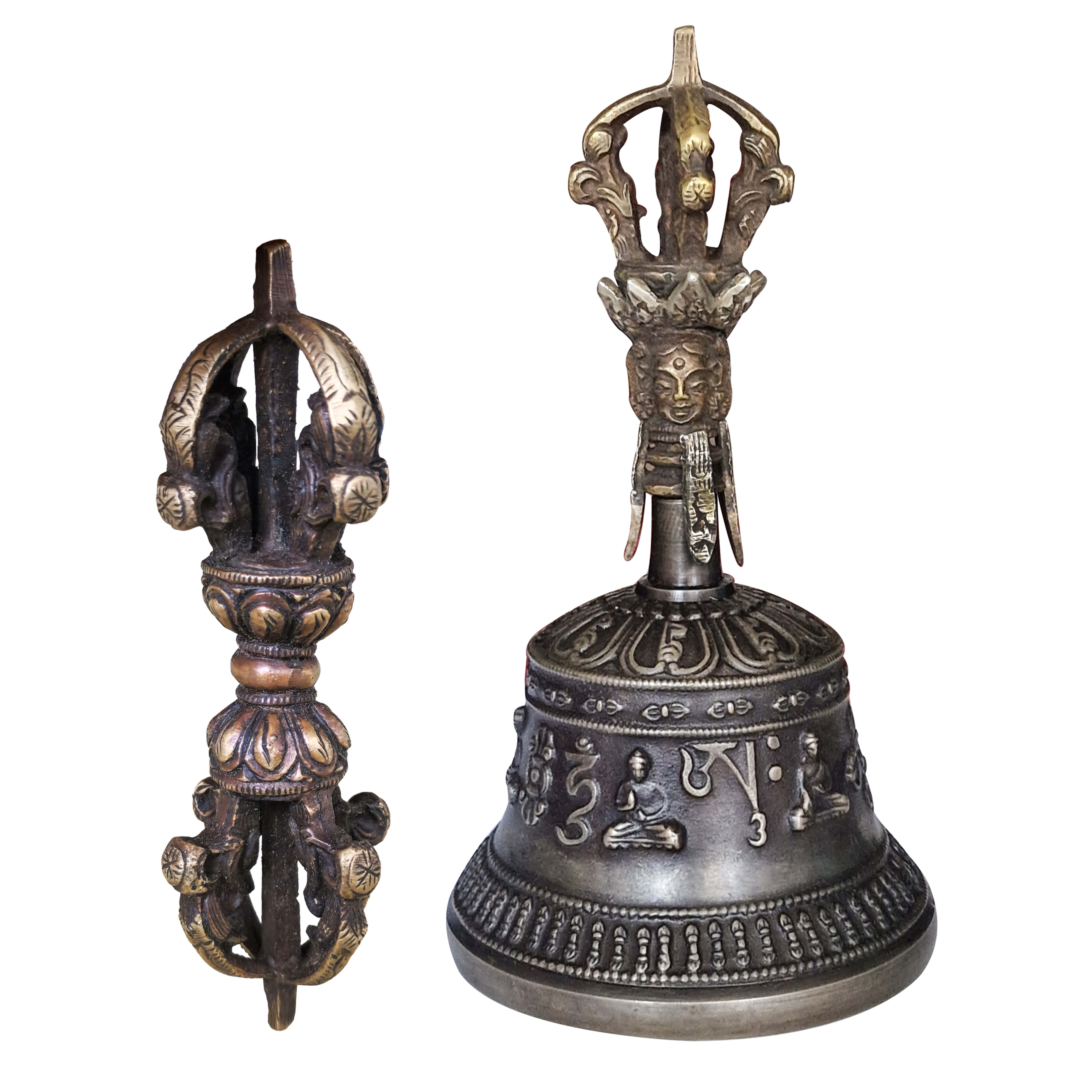 Cloche et Vajra Tibétain 16 cm