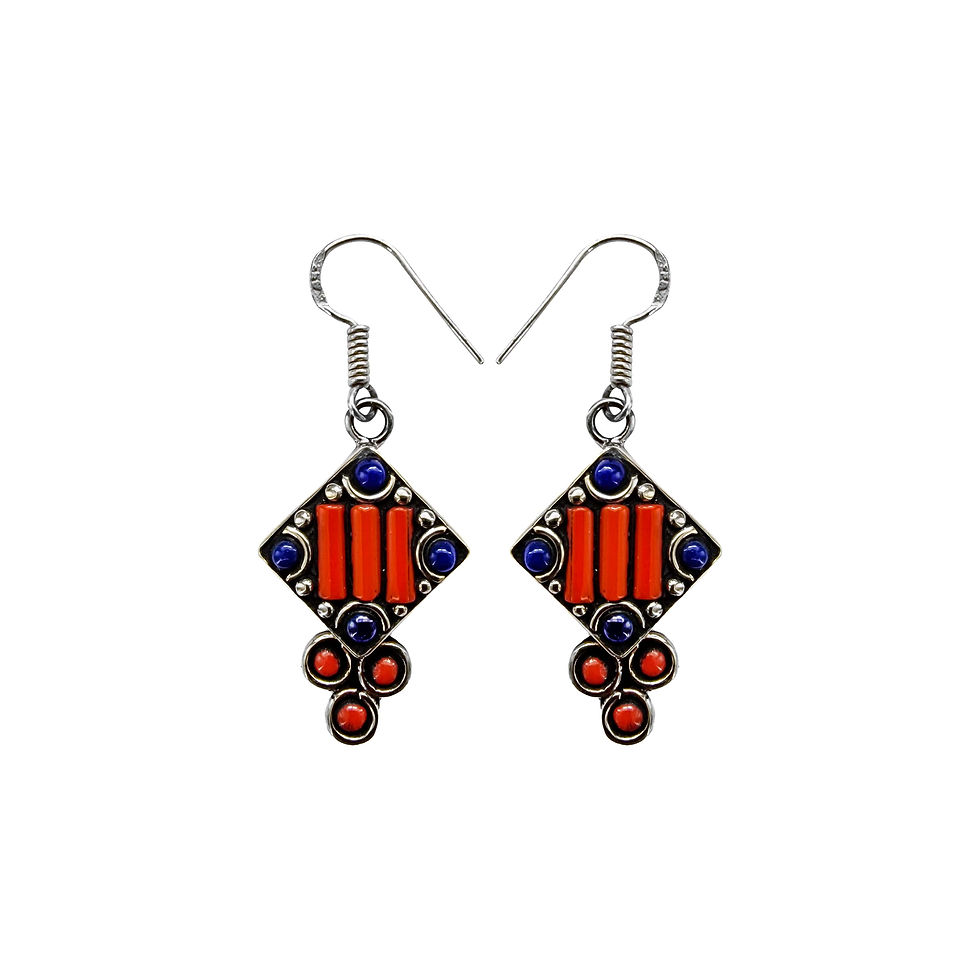 Boucles d'oreilles Ethniques Tibétaines