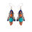 Thumbnail: Boucles d'oreilles Ethniques Tibétaines corail lapis-lazuli turquoise