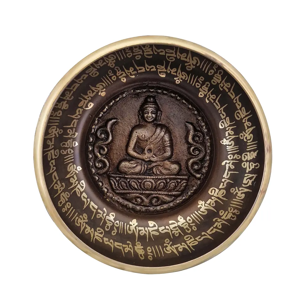Miniature : Bol Chantant Tibétain Bouddha de Méditation 11,5 cm du Népal