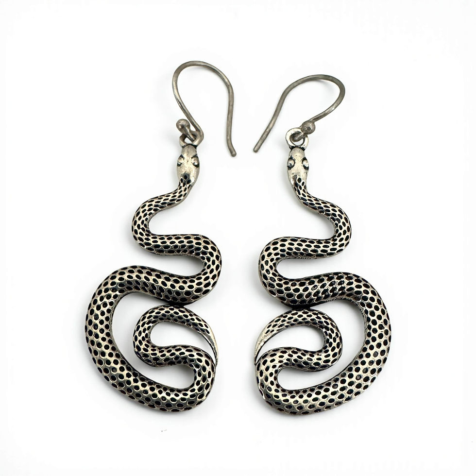 Miniature : Boucles d’oreilles Serpent argentées