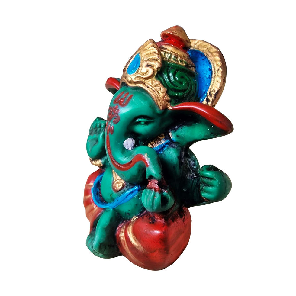 Miniature : Ganesh Vert Résine